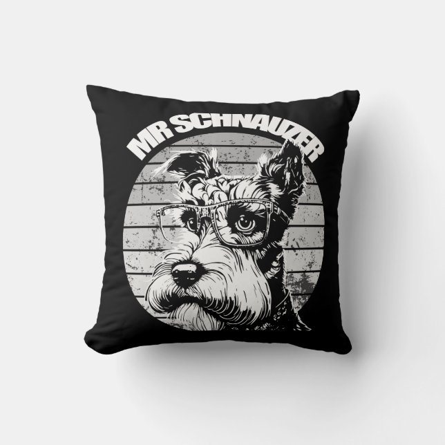 Herr Schnauzer Kissen (Vorderseite)