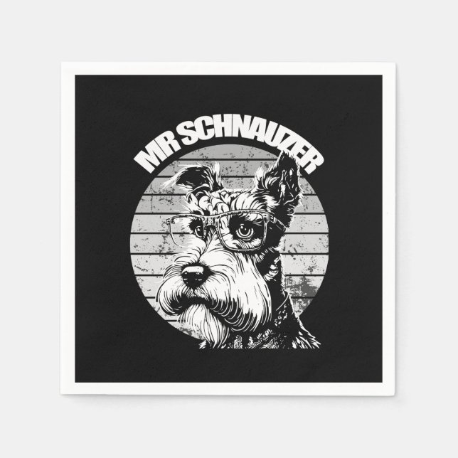 Herr Schnauzer Serviette (Vorderseite)