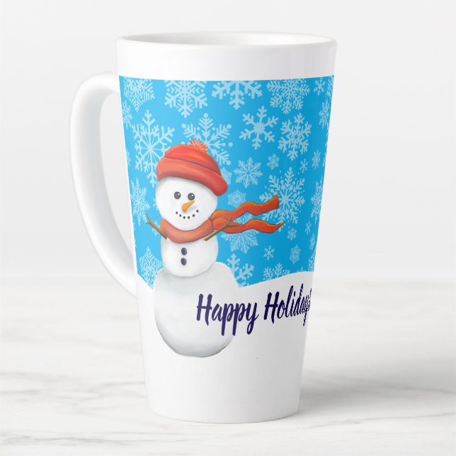 Herr Schneemann Frohe Feiertage Milchtasse (Linke Ecke)