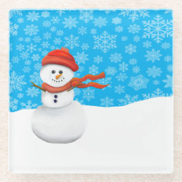 Herr Schneemann Glasuntersetzer