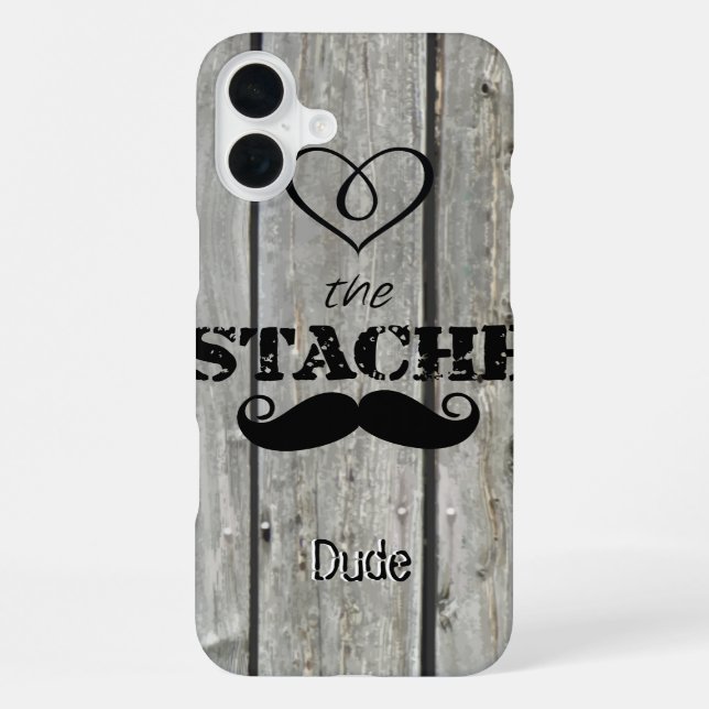Herr Schnurrbart Hipster Muster iPhone Hülle (Rückseite)