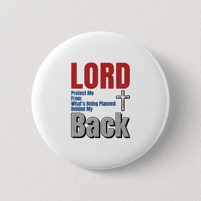 Herr schütze mich Christlicher Glaube Shirt Design Button (Vorderseite)
