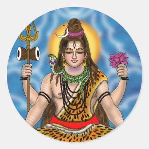 Herr Shiva Runder Aufkleber