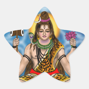 Herr Shiva Stern-Aufkleber