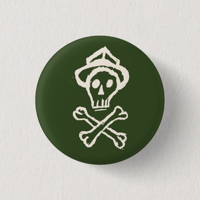 Herr Skullington - Gruppen-Grün Button (Vorderseite)