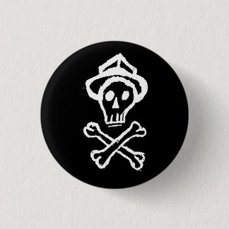 Herr Skullington - Nachtschwarzes Button