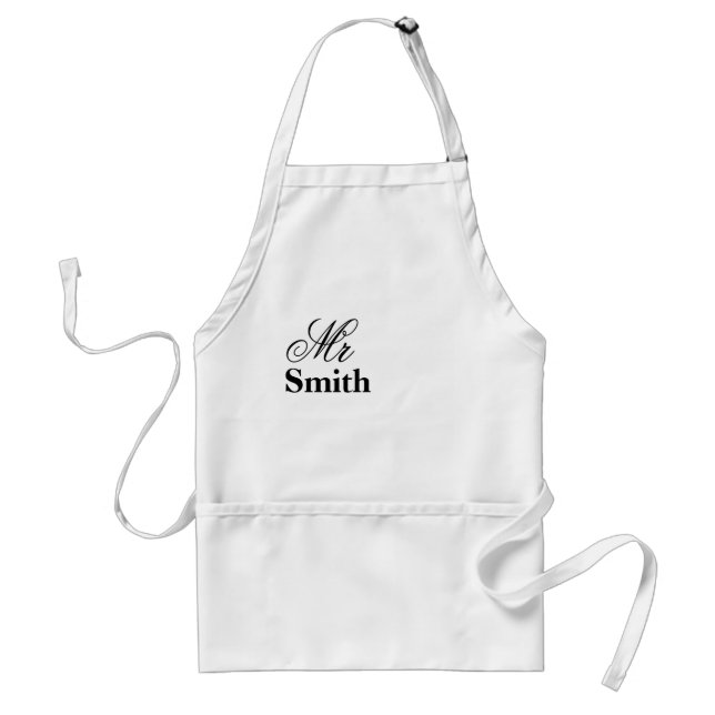 Herr Smith Personalisierter Name Schürze (Vorne)