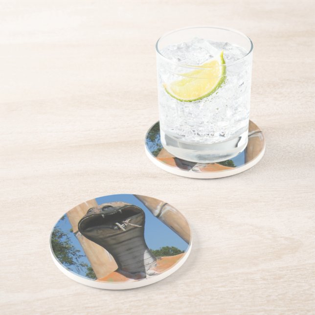 Herr Snake AKA Cobra Leiter ... Buddhist Hell Getränkeuntersetzer (Seite)