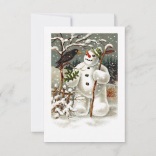 Herr Snowman und Herr Crow Einladung