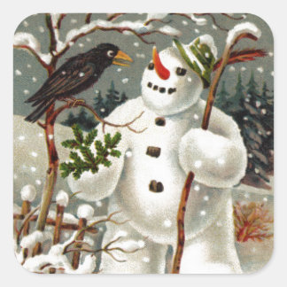 Herr Snowman und Herr Crow Stickers