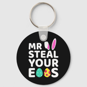 Herr Steal Your Eggs Fun Oster Bunny Ostertag Ei Schlüsselanhänger