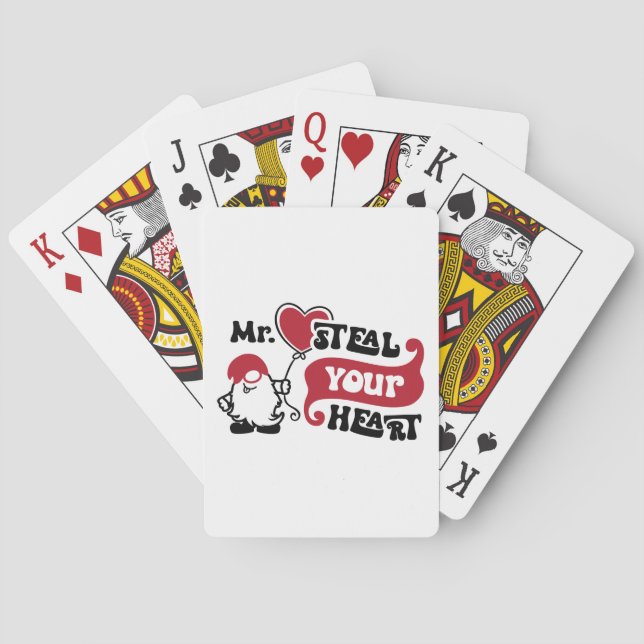 Herr Steal Your Heart - Valentine Spielkarten (Rückseite)