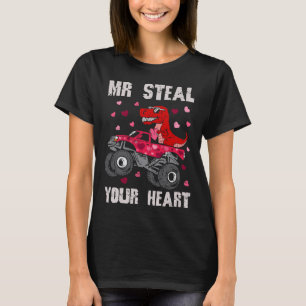 Herr, stehlen Sie Ihr Herz Dinosaurier Monstertruc T-Shirt