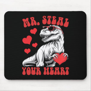 Herr, stehlen Sie Ihr Herz Herz T-Rex Dinosaurier Mousepad