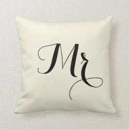 Herr Striped Back Pillow - weg vom Weiß Kissen