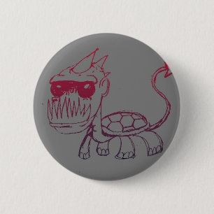 Herr Turtle Monster Button