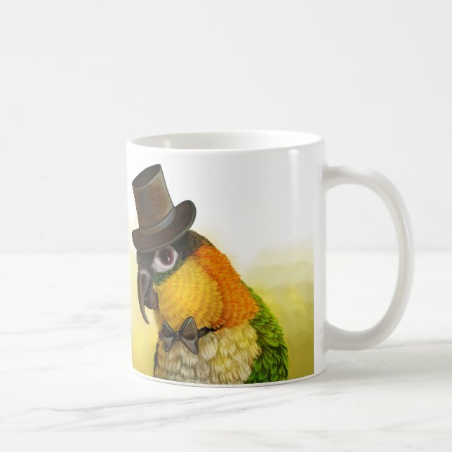 Herr u. Frau Caique Realistic Painting Tasse (Rechts)