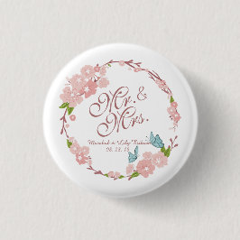 Herr-u. Frau-Elegant Floral Wedding | Button-Knopf Button