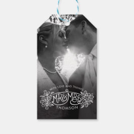 Herr u. Frau Jungvermählten Winter, denhochzeit Geschenkanhänger