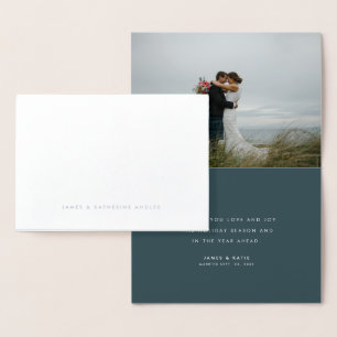 Herr u. Frau Skriptfolie WeihnachtsFotokarte Folienkarte