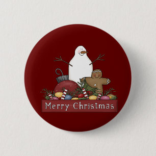 Herr u. Frau Snowman Button