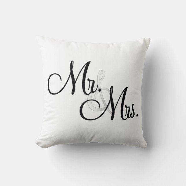 Herr u. Mrs.Wedding Duschen-Geschenk MoJo Kissen (Vorderseite)