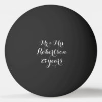 Herr und Frau 25. Hochzeitstag Tischtennisball