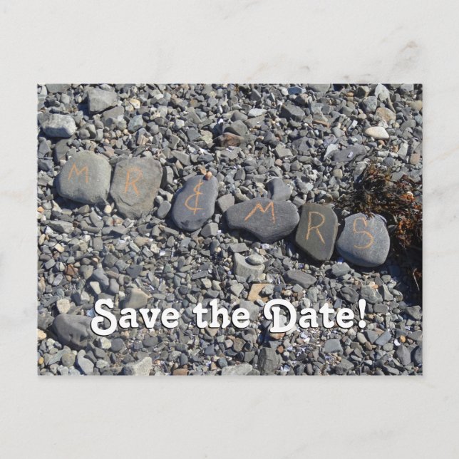 Herr und Frau Beach Rocks im Bar Harbour Postkarte (Vorderseite)