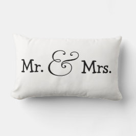 Herr und Frau Bride and Groom Wedding Gift Lendenkissen