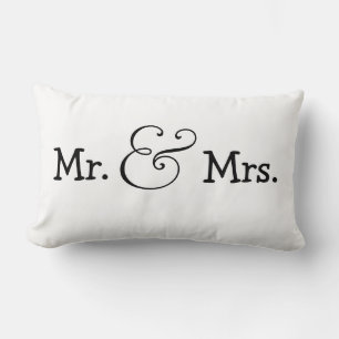 Herr und Frau Bride and Groom Wedding Gift Lendenkissen