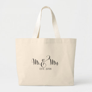 Herr und Frau Canvas Tote Jumbo Stoffbeutel