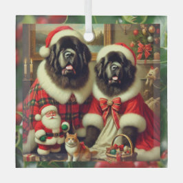 Herr und Frau Claus Newfie Weihnachtsschmuck