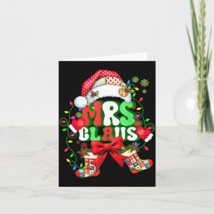 Herr und Frau Claus Paare Santa Patchwork Weihnach Karte