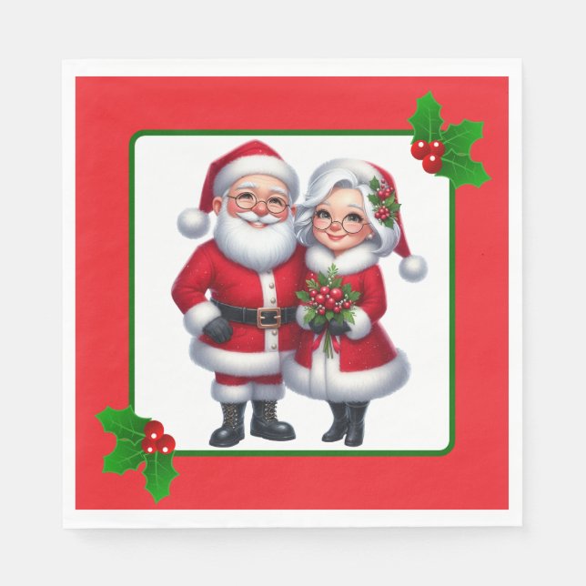 Herr und Frau Claus Serviette (Vorderseite)