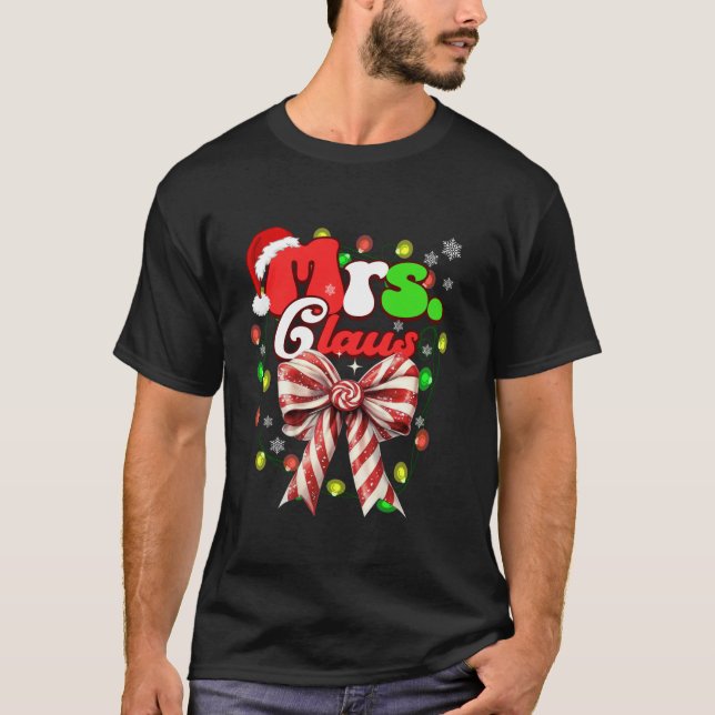 Herr und Frau Claus Weihnachtspaare Coquette Bow C T-Shirt (Vorderseite)