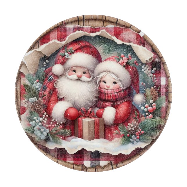 Herr und Frau Clause Schneidebrett (Vorderseite)