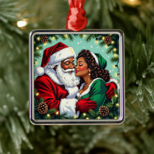 Herr und Frau Clause Süßes Weihnachten Ornament Aus Metall