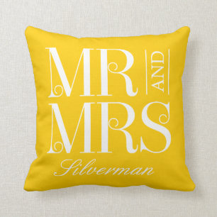 Herr und Frau Custom Wedding Throw Pillow Kissen
