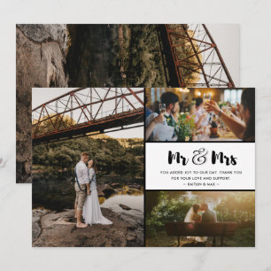 Herr und Frau Danke Foto-Collage Hochzeit