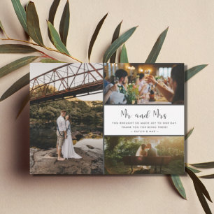 Herr und Frau Dankeschön Foto Collage Grau und Wei