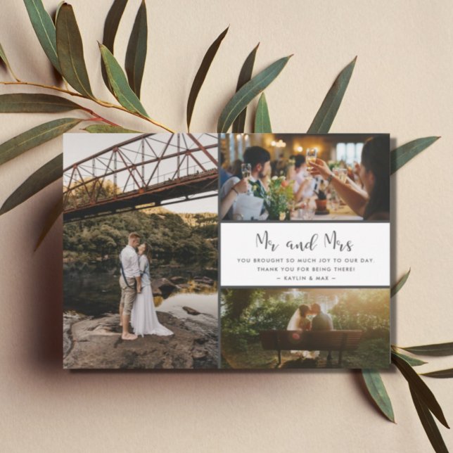 Herr und Frau Dankeschön Foto Collage Grau und Wei (Von Creator hochgeladen)