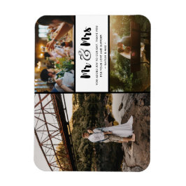 Herr und Frau Dankeschön Foto Collage Schwarz und  Magnet