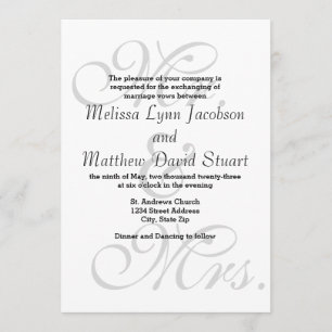 Herr und Frau - Einladung zur Hochzeit