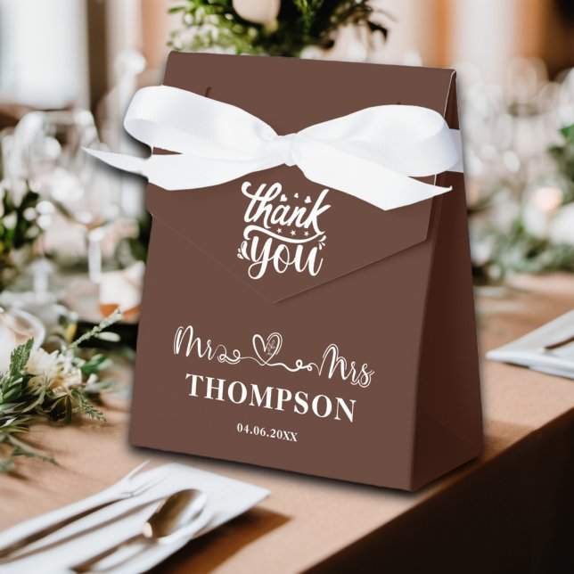 Herr und Frau Elegant Simple | Brown Geschenkschachtel (Von Creator hochgeladen)