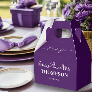 Herr und Frau Elegant Simple   LILA Geschenkschachtel