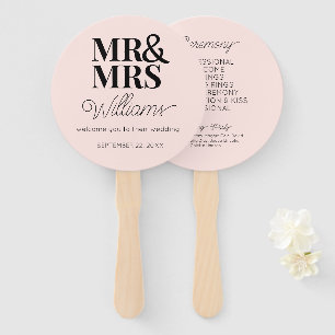 Herr und Frau Elegantes modernes minimalistisches Fächer