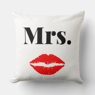 Herr und Frau elegantes, modernes Passwort Throw Kissen