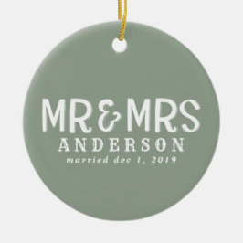 Herr und Frau erste Weihnachtsdekoration Keramik Ornament