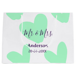 Herr und Frau Familienname Datum Jahr Hochzeitsges Große Geschenktüte