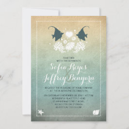 Herr und Frau Fish Beach Einladung zur Hochzeit